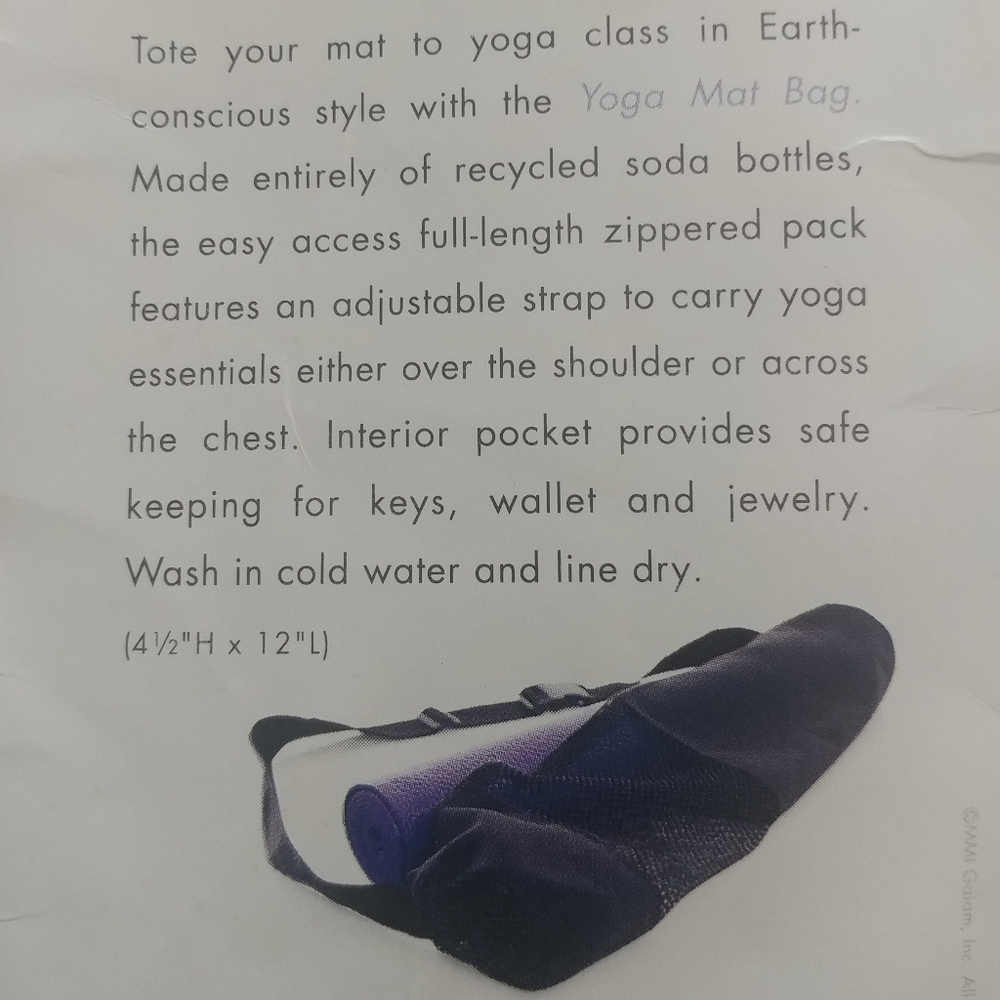 💥NEW💥 GAIAM YOGA MAT BAG - Picture 2 of 5